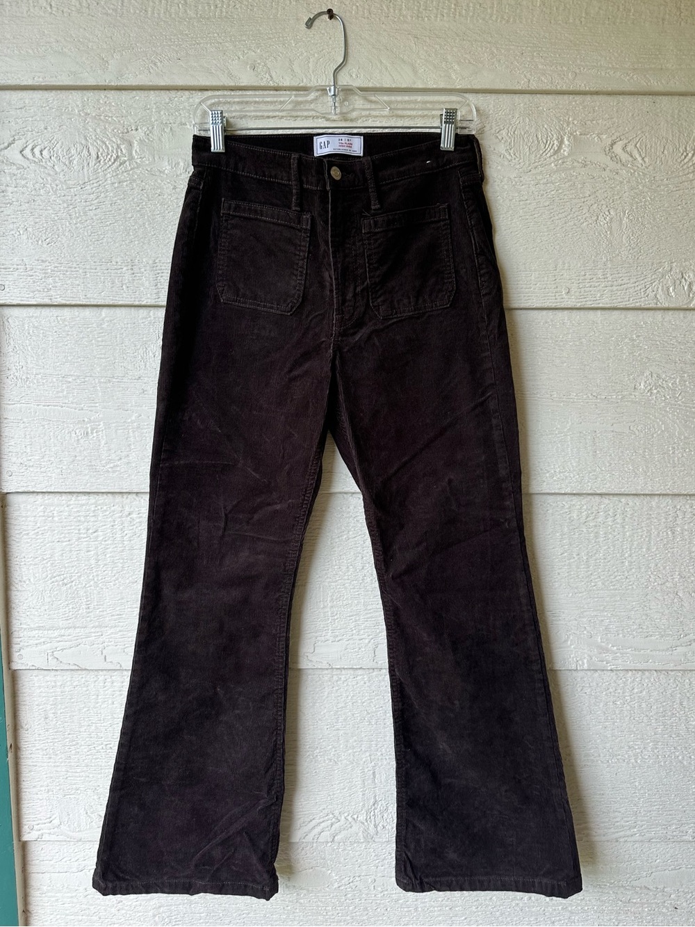 Brown GAP ‘70s flare high-rise jeans